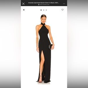 Amanda Uprichard Queen Gown in Black from Revolve
